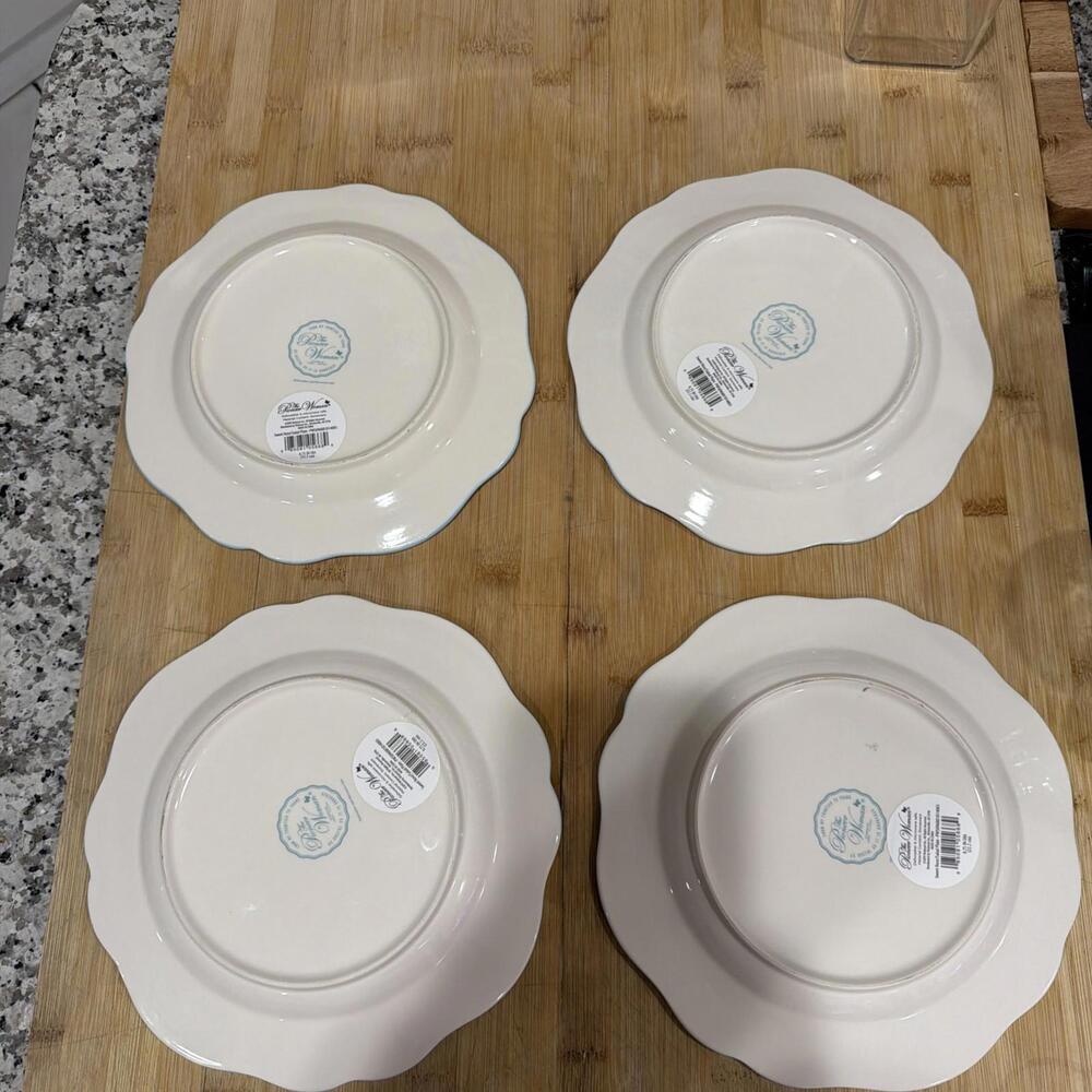 New NWT Set Of Four the Pioneer Women Sweet Rose 8-7/8" Floral Salad Plates * - Picture 6 of 12
